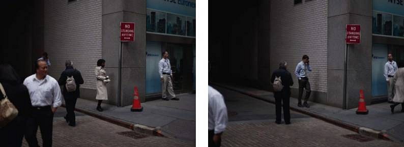Paul Graham
Wall Street, 19th April 2010, 12.46.55 pm, 2010
Pigment print mounted on Dibond
56 x 74 1/4 in. (142.2 x 188.6 cm)
Diptych, each is edition 1 of 3