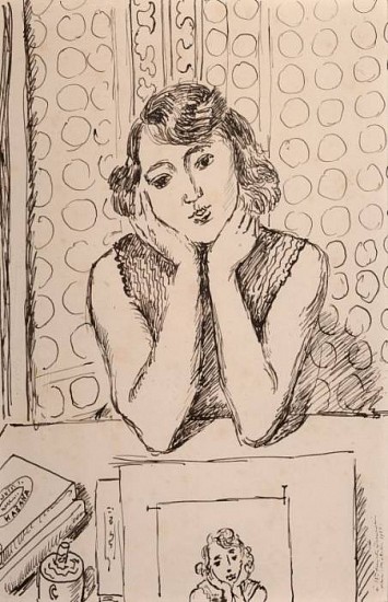Henri Matisse
Seated Woman with Cigar Box, 1921-1922
Pen and ink on paper
10 1/2 x 7 in. (26.7 x 17.8 cm)