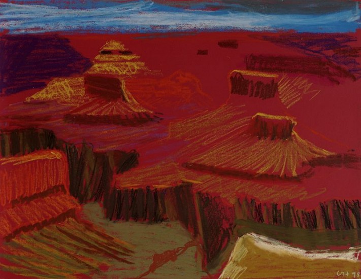 David Hockney
Study for "A Closer Grand Canyon III", 1998
Oil pastel on paper
19 3/4 x 25 1/2 in. (50.2 x 64.8 cm)