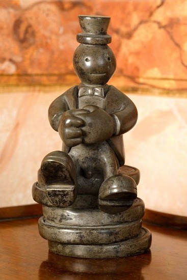 Tom Otterness
Man Sitting on Pennies, 1990; cast 1991
Bronze with silver nitrate patina
6 3/4 x 3 1/4 x 4 1/4 in. (17.2 x 8.3 x 10.8 cm)
Edition 8/9
