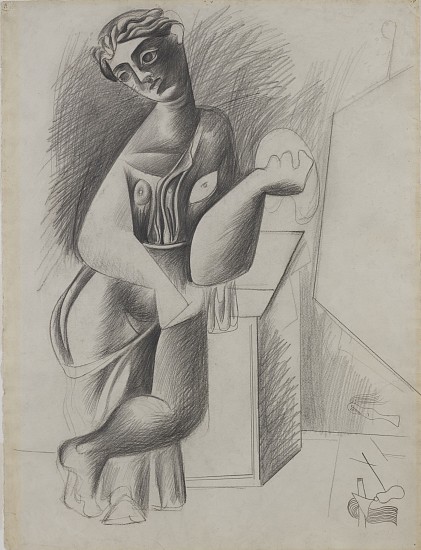 Arshile Gorky
Untitled (Woman At Easel), c. 1930
Pencil on paper
25 x 18 15/16 in. (63.5 x 48.1 cm)
Untitled (Femme) on versoDouble sided drawing