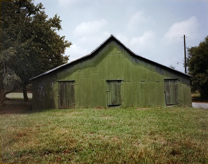William Christenberry
Green Warehouse, Newbern, Alabama, 1978
Chromogenic print (color)
17 3/8 x 21 7/8 in. (44.1 x 55.6 cm)
From an edition of 25