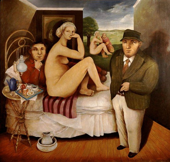 Gonzalo Cienfuegos
Untitled (Interior with Figures and Landscape beyond)
Oil
54 x 58 1/4 in. (137.2 x 148 cm)
On canvas