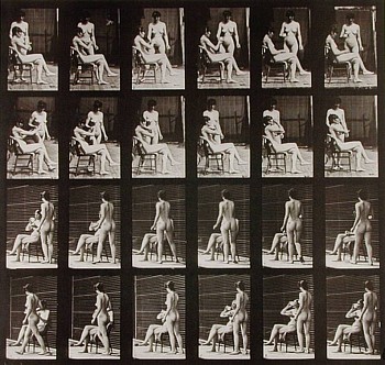 Eadweard Muybridge - Woman Brings a Cup of Tea; Another Takes the Cup and Drinks
