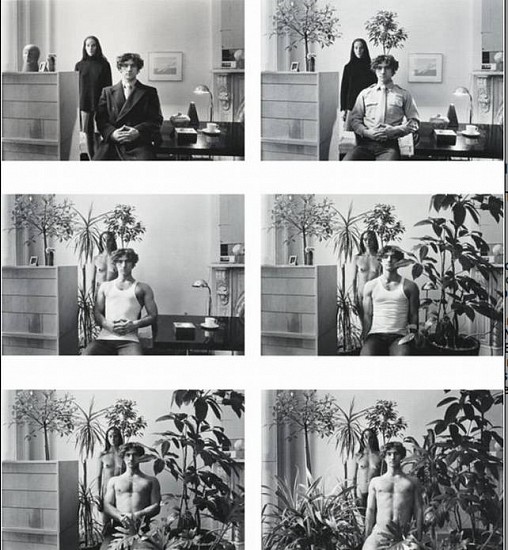 Duane Michals
Paradise Regained, 1968
Gelatin silver print (black & white)
5 x 7 in. (12.7 x 17.8 cm)
Six prints with hand-applied textEdition 24 of 25
