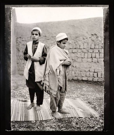 Fazal Sheikh
Osman and Farid, Blind "qari" Brothers with Rosaries, Afghan refugee village, Nasirbagh, Northwestern Frontier Province, Pakistan, 1997
Gelatin silver print (black & white)
41 7/8 x 34 7/8 in. (106.4 x 88.6 cm)
From "The Victor Weeps" series