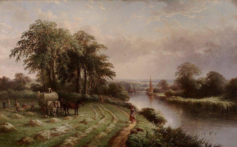 John H. Wilson
Gathering Hay, 1844
Oil
35 1/4 x 56 1/4 in. (89.5 x 142.9 cm)