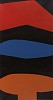 Ellsworth Kelly, Red, Blue and Orange on Black
1959, Oil on canvas