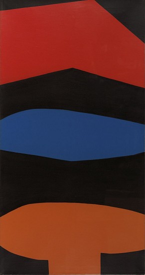 Ellsworth Kelly
Red, Blue and Orange on Black, 1959
Oil on canvas
47 x 24 9/10 in. (119.4 x 63.2 cm)