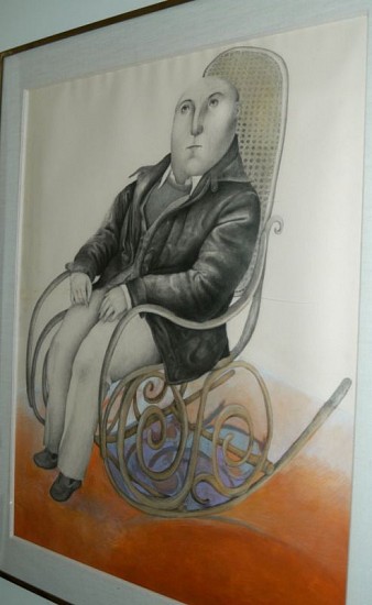 Gonzalo Cienfuegos
Untitled (Man in Rocking Chair)
Ink & watercolor on paper