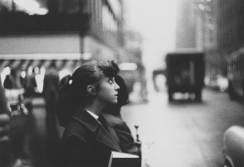 Diane Arbus - Girl in profile looking up, N.Y.C. 1956