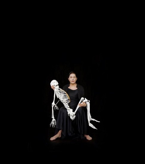 Marina Abramovic
Holding the Skeleton, 2008; printed 2015
Color chromogenic print
80 x 71 in. (203.2 x 180.3 cm)
Edition of 9 + 2 APs