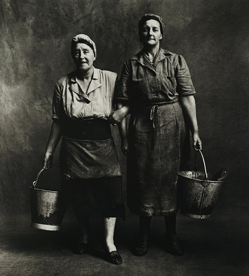 Irving Penn
Charwomen (Cleaning Women), London, 1950; Printed 1977
16 1/2 x 15 1/8 in. (41.9 x 38.4 cm)
From an edition of 32