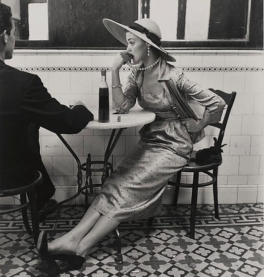 Irving Penn
Cafe in Lima (Jean Patchett), Peru, 1948; Printed 1984
Gelatin silver print (black & white)
19 1/4 x 18 5/8 in. (48.9 x 47.3 cm)
Print from an edition of 25