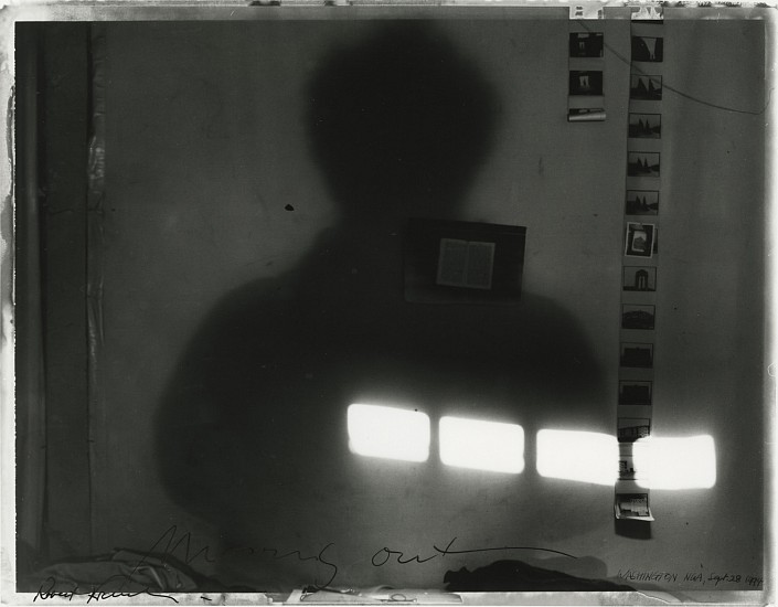 Robert Frank
Moving Out, 1993
Gelatin silver print enlarged from a Polaroid negative image
11 1/2 x 14 1/2 in. (29.2 x 36.8 cm)
