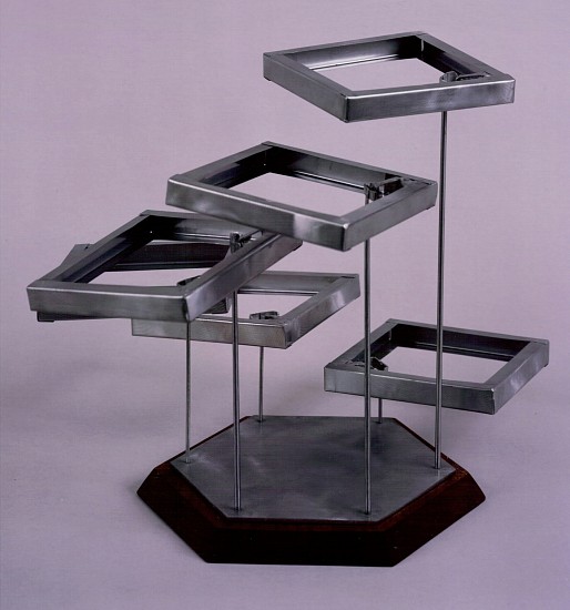 George Rickey
Spiral of Six Squares, 1996
Stainless steel
14 x 20 in. (35.6 x 50.8 cm)
Edition 2 of 3Squares measure 6" x 6" each