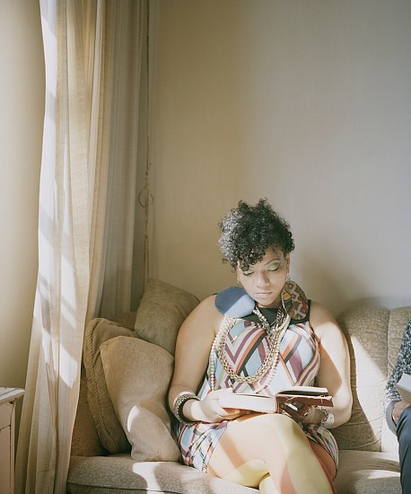 Carrie Schneider
Abigail reading Angela Davis (An Autobiography, 1974), 2014
Chromogenic print
36 x 30 in. (91.4 x 76.2 cm)
From the series “Reading Women” (2012-2014)Edition of 5/5 + 2 AP