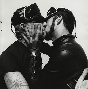 Peter Hujar - Two Men in Leather Kissing