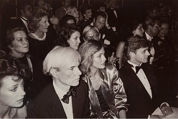 Christopher Makos - Fame (Marisa Beresnson, Andy Warhol, Laren Hutton, Mikhail Baryshinkov) at a Fashion Show in New York City, October 4, 1982