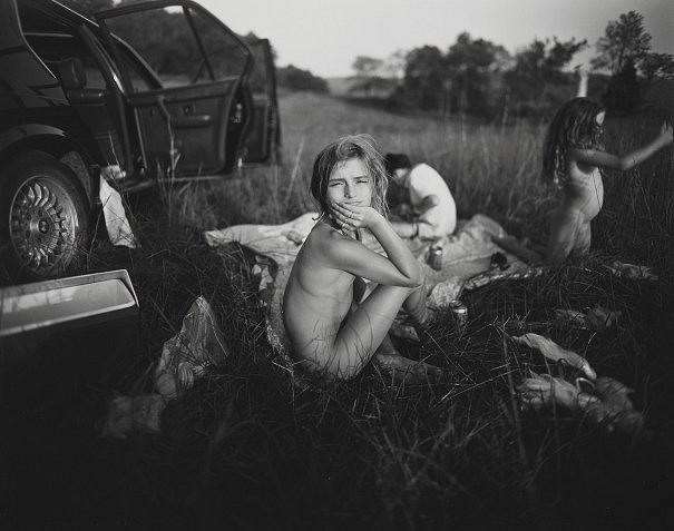 Sally Mann
Luncheon in the Grass, 1991
Gelatin silver print (black & white)
7 5/8 x 9 3/4 in. (19.4 x 24.8 cm)
Printed by the photographer from the original negativeEdition 3/25From ""Immediate Family"" series