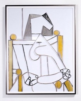 Jose Dávila - Untitled (Femme assise Á  l ´abécédaire)