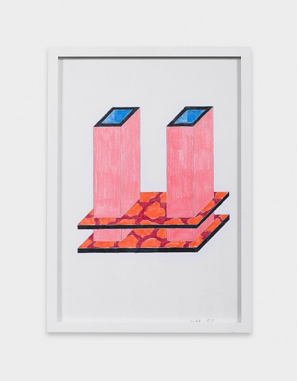 Nathalie Du Pasquier, Project for a vase for two flowers
1983, Wax crayon on paper
