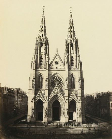 Edouard-Denis Baldus
Église Sainte Clotilde, Paris, c1860
Albumen print
16 1/8 x 13 in. (41 x 33 cm)
Numbered ‘N 63’ in the negativeMounted