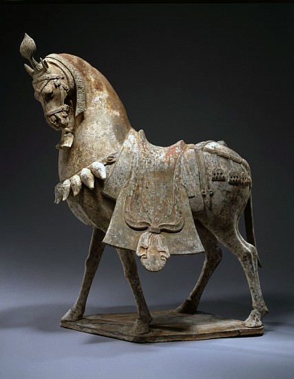 Northern Dynasties
Caparisoned Horse, circa 550 A.D.
Painted pottery
20 1/2 x 16 x 10 1/4 in. (52.1 x 40.6 x 26 cm)
