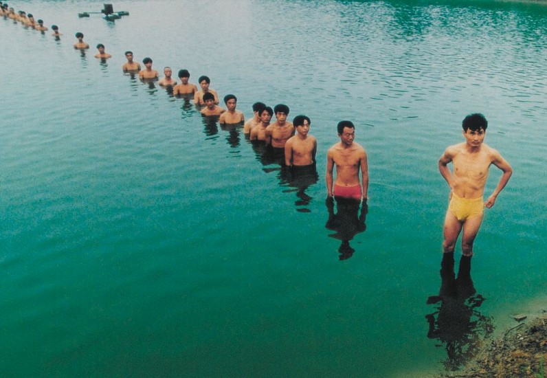 Zhang Huan
To Raise the Water Level in a Fish Pond (Diagonal Men), 1997
Chromogenic print (color)
40 3/4 x 60 1/4 in. (103.5 x 153 cm)
Edition 2/15